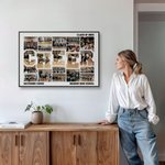 Personalized Soccer Basketball Cheer Photo Collage Canvas Painting with Team Name Birthday Home Decor Gift for Sport Coach