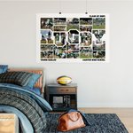 Personalized Soccer Basketball Cheer Photo Collage Canvas Painting with Team Name Birthday Home Decor Gift for Sport Coach