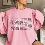 Personalized Multicolor 1-20 Names Soft Crewneck T-shirt Sweatshirt with Title Mother's Day Birthday Gift for Mom Grandma