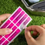 Personalisierte Mehrfarbige Wasserdichte Vinyl-Aufkleber 16er Set mit Namen Nummern Golf Tennis Badminton Club Etiketten Geschenk für Golfliebhaber