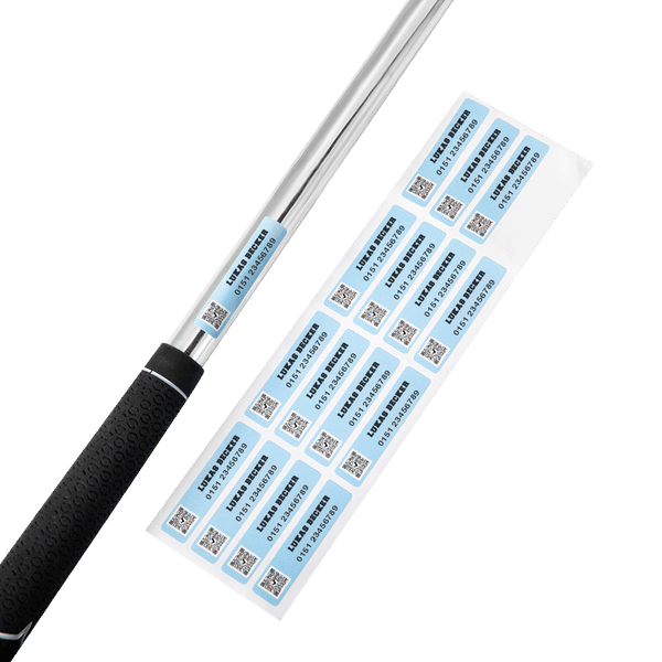 Personalisierte Mehrfarbige Wasserdichte Vinyl-Aufkleber 16er Set mit Namen Nummern Golf Tennis Badminton Club Etiketten Geschenk für Golfliebhaber