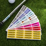 Personalisierte Mehrfarbige Wasserdichte Vinyl-Aufkleber 16er Set mit Namen Nummern Golf Tennis Badminton Club Etiketten Geschenk für Golfliebhaber