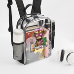 Personlig Coquette Bow Highland Cow Vattentät genomskinlig ryggsäck med justerbar rem och namn Barnkalas Födelsedagspresent till barn