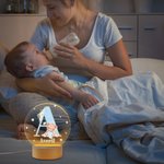 Gepersonaliseerd Schattig Teddybeer Bloem Voorletter Acryl LED Nachtlampje met Naam en Houten Basis Kinderdag Home Decor Verjaardagscadeau voor Jongens Meisjes