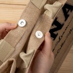 Personalized Leopard Print Love Heart 1-12 Names Reusable Large Jute Tote Bag with Nickname Mother's Day Birthday Gift for Women