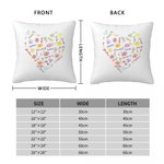 Personligt ordmoln födelse blomma hjärta mjuk kasta kuddeöverdrag med 1-15 namn mors dag födelsedag inflyttningspresent för mormor mamma