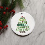 Pendentif en Porcelaine Décor d'Arbre de Noël Ornement Personnalisé avec Nom Cadeau Noël
