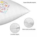 Personligt ordmoln födelse blomma hjärta mjuk kasta kuddeöverdrag med 1-15 namn mors dag födelsedag inflyttningspresent för mormor mamma