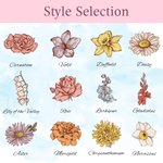 Personalized Cartoon Mini Boss Character Birth Flower 12 oz Enamel Mug with Name Back to School Birthday Gift for Boys Girls