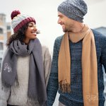 Personalised Pet Dog Cat Silhouette Super Soft Warm Scarf Shawl with Embroidered Name Fashion Accessory Birthday Christmas Gift for Couple Pet Lover