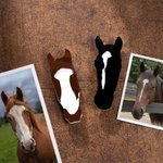 Personalised Horse Face Birthmark Photo Acrylic Button Charm Accessories for Bogg Bag Birthday Holiday Gift for Equestrian Lovers