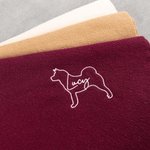 Personalised Pet Dog Cat Silhouette Super Soft Warm Scarf Shawl with Embroidered Name Fashion Accessory Birthday Christmas Gift for Couple Pet Lover