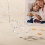 Personalized 1-8 Names Heart Pendant Necklace Dainty Family Jewellery Birthday Anniversary Mother's Day Gift for Women