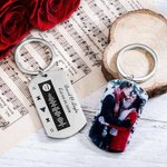 Spotify Foto Love Songs Nyckelring med tryck Present till honom/henne