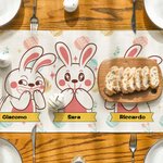 Runner da tavola a tema di coniglio di Pasqua personalizzabile con 1-10 nomi decorazione per cucina regalo ideale per famiglia