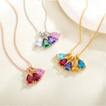 Personalized Dainty 1-6 Teardrop Birthstone Necklace Family Jewelry Mother's Day Birthday Appreciation Gift for Mom Grandma