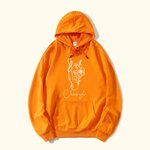 Gepersonaliseerde Multicolor Lijn Paard Geboorte Bloem Sweatshirt Hoodie met Naam Verjaardag Verjaardag Cadeau voor Vriendin Familie