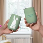 Bicchiere da 355ml termico isolato personalizzato con nome e testo regalo di Pasqua per famiglia e bambini
