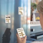 Henkilökohtainen Me teemme perheen ristisanatehtävä Scrabble Puzzle Jääkaappi Magneetti nimet Syntymäpäivä Housewarming lahja perheelle