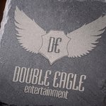 Personalized Set of 4 Engraved Logo Photo Slate Coaster with Bamboo Coaster Holder Office Decor Promotion Gift for Corporate Business Partner