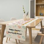 Runner da tavola a tema di coniglio di Pasqua personalizzabile con 1-10 nomi decorazione per cucina regalo ideale per famiglia