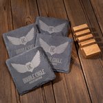 Personalized Set of 4 Engraved Logo Photo Slate Coaster with Bamboo Coaster Holder Office Decor Promotion Gift for Corporate Business Partner