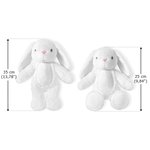 Personalisiertes Rosa Schleifen-Initiale Niedliches Osterhase Plüschtier mit Namen Spielzeug Ostern Geburtstag Geschenk für Kinder