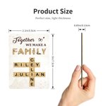 Henkilökohtainen Me teemme perheen ristisanatehtävä Scrabble Puzzle Jääkaappi Magneetti nimet Syntymäpäivä Housewarming lahja perheelle