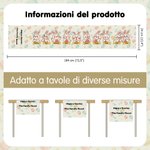 Runner da tavola a tema di coniglio di Pasqua personalizzabile con 1-10 nomi decorazione per cucina regalo ideale per famiglia