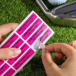 Set di 16 adesivi in vinile impermeabile multicolore personalizzato con nome e numero di telefono per mazza da golf regalo per amanti dello sport