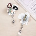 Personalisierte Cartoon Medical Character Acryl Badge Reel mit Namen und Job Titel Wertschätzung Krankenschwester Woche Geschenk für Arzt Krankenschwester medizinisches Personal
