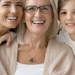 Personalized Dainty 1-6 Teardrop Birthstone Necklace Family Jewelry Mother's Day Birthday Appreciation Gift for Mom Grandma