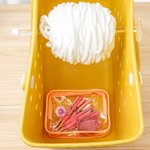 Personalized Portable Birth Flower Yarn Spinner Clear Name Storage Bag Set Crochet Knitting Accessories for Bogg Birthday Gift for Craft Lovers