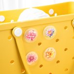 Personalized Portable Birth Flower Yarn Spinner Clear Name Storage Bag Set Crochet Knitting Accessories for Bogg Birthday Gift for Craft Lovers