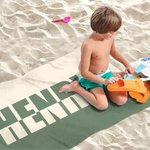 Personalized Artistic Two-color Collage Name Quick Dry Oversized Microfiber Beach Towel Holiday Travel Essential Birthday Gift for Family Friends