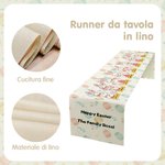 Runner da tavola a tema di coniglio di Pasqua personalizzabile con 1-10 nomi decorazione per cucina regalo ideale per famiglia