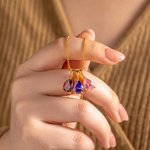 Personalized Dainty 1-6 Teardrop Birthstone Necklace Family Jewelry Mother's Day Birthday Appreciation Gift for Mom Grandma