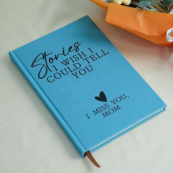 Personalised Stories I Wish I Could Tell You A5 Grief Notebook with Name and 200 Lined Pages Sympathy Condolence Gift for Loss of Parent Spouse