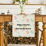Runner da tavola a tema di coniglio di Pasqua personalizzabile con 1-10 nomi decorazione per cucina regalo ideale per famiglia
