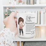 Personalized Difference Maker Cartoon Teaching Character 11 oz 15 oz Ceramic Mug with Name Teacher's Day Back to School Appreciation Gift for Teachers