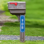 Personlig vattentät reflekterande aluminium adressskylt plakett med dörrnummer uppsättning av 2 inflyttningspresent för familj granne