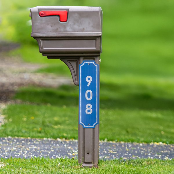 Henkilökohtainen Vedenpitävä Heijastava Alumiini Osoite Sign Plaque oven numero Set of 2 Housewarming lahja perheen naapuri