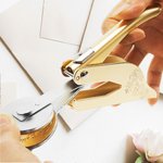 Personalized Cute Animals Design Embossing Stamp Hand-held Embosser with Name Book Club Birthday Gift for Bookworms Kids