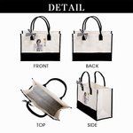 Personalizzato Cartoon Cucire Personaggio Nascita Fiore Grande Tote Bag con Nome Uso Quotidiano Regalo di Compleanno per Amante Cucito Fashion Designer