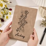 Cahier de notes en cuir PU personnalisé avec nom Graduation Anniversaire Cadeau pour femmes Personnel médical