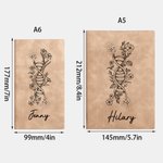 Cahier de notes en cuir PU personnalisé avec nom Graduation Anniversaire Cadeau pour femmes Personnel médical