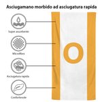 Personalizzato iniziale Super assorbente ad asciugatura rapida morbido asciugamano da spiaggia a strisce viaggio essenziale festa d'estate regalo di compleanno per la famiglia amico