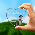 Henkilökohtainen In Loving Memory of Photo Design Pyöreä Sydän Shape Joulukoriste nimi ja vuosi Memorial lahja menetys rakkaansa kanssa