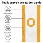 Personalizada Inicial Super Absorbente Secado Rápido Suave Rayas Toalla de Playa Viaje Esencial Verano Fiesta Cumpleaños Regalo para la Familia Amigo