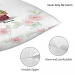 Funda de cojín personalizada de acuarela de flores para mamá y niño con nombres Decoración del hogar Cumpleaños Día de la madre Regalo para mamá